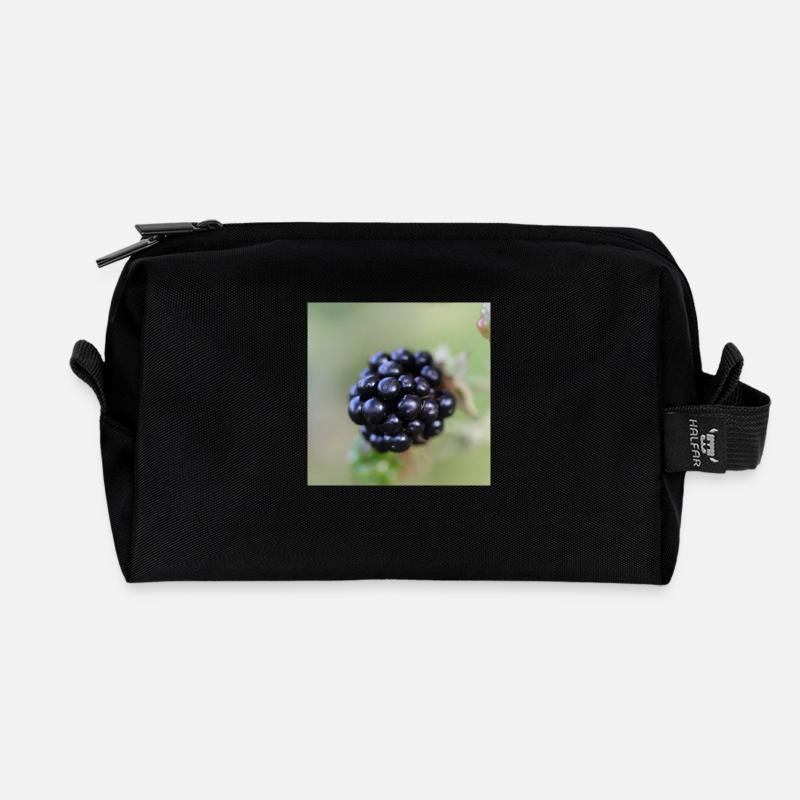 Brombeere Brombeeren Beeren Früchte - Recycelte Kulturtasche - Schwarz
