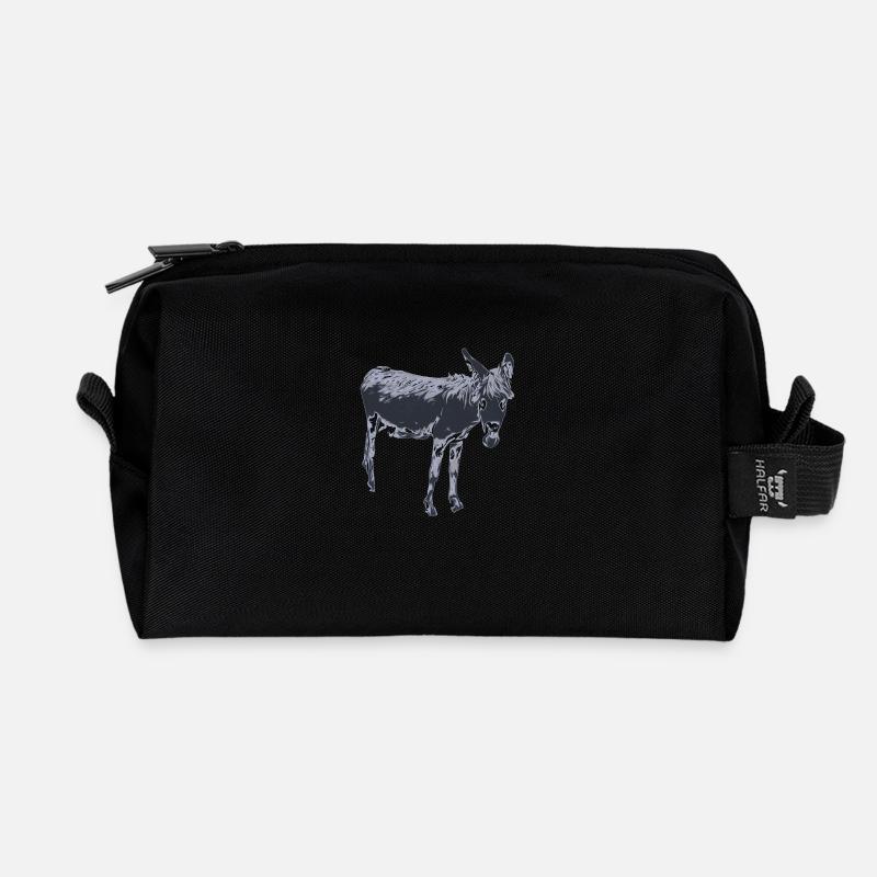 Esel - Recycelte Kulturtasche - Schwarz