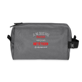 I'm not perfect but I'm a dietician - Recycled Toiletry Zip Bag - anthracite - Front