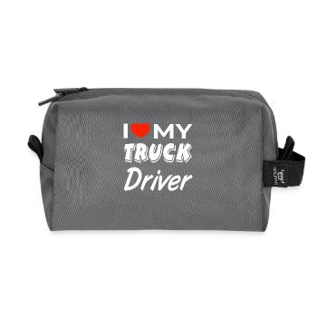 Truck - Recycled Toiletry Zip Bag - anthracite - Front