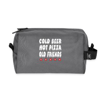 Beer - Recycled Toiletry Zip Bag - anthracite - Front
