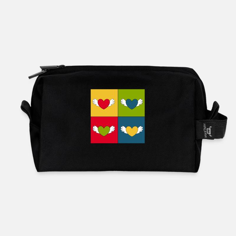 Valentinstag Geschenk Valentinstag - Recycelte Kulturtasche - Schwarz