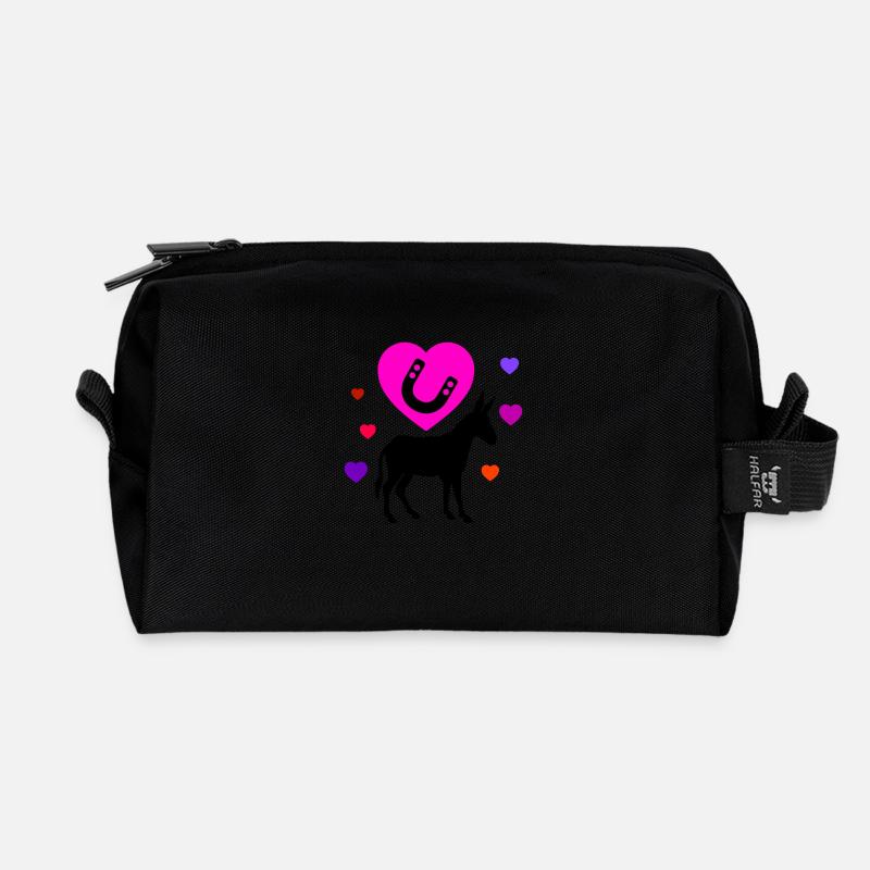 Esel - Recycelte Kulturtasche - Schwarz