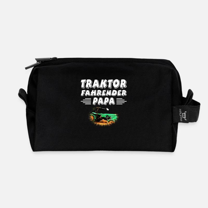 Traktor - Recycelte Kulturtasche - Schwarz