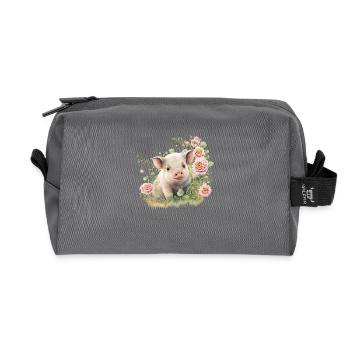 PIG - Recycled Toiletry Zip Bag - anthracite - Front