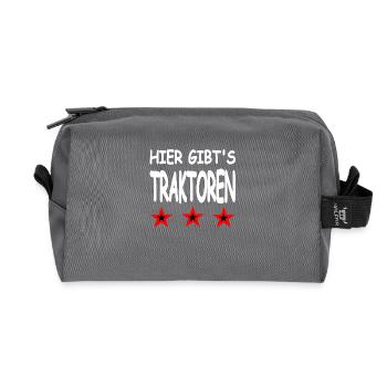 Tractors - Recycled Toiletry Zip Bag - anthracite - Front