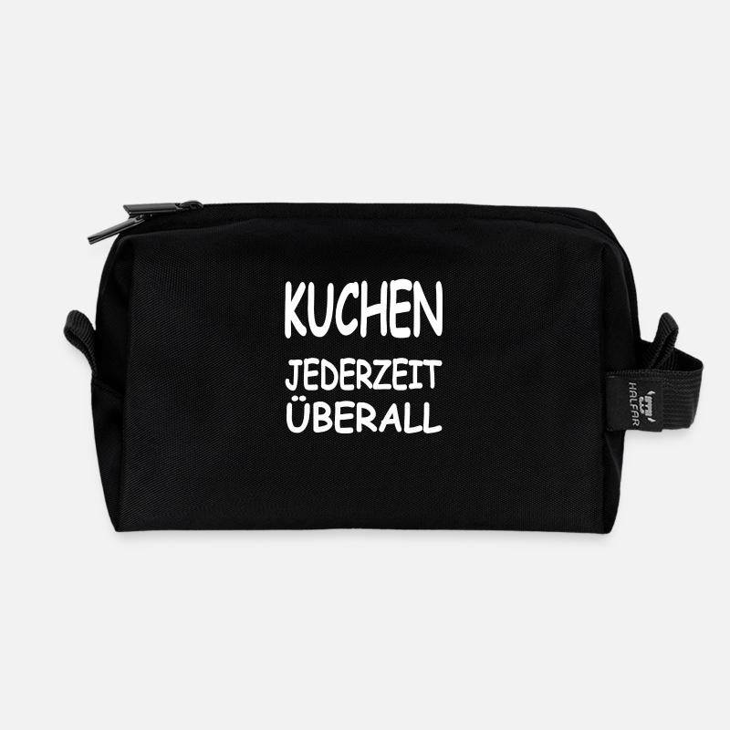 Kuchen - Recycelte Kulturtasche - Schwarz