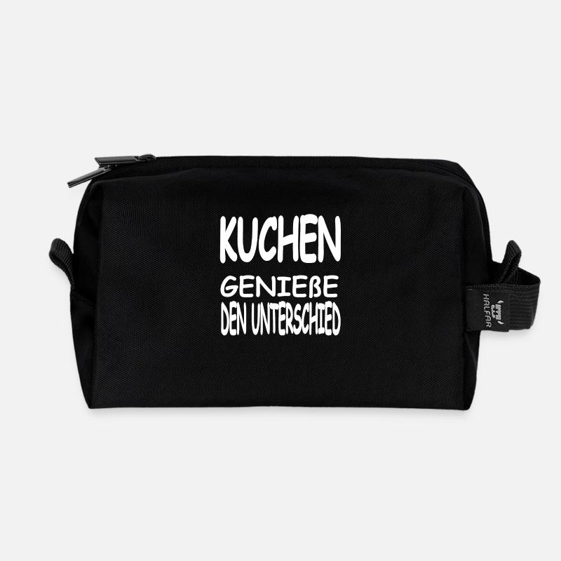 Kuchen - Recycelte Kulturtasche - Schwarz