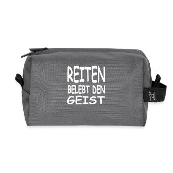 Chevaucher - Trousse de toilette en tissu recyclé - anthracite - Devant