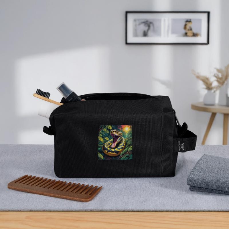 Python Snake Recycled Toiletry Zip Bag