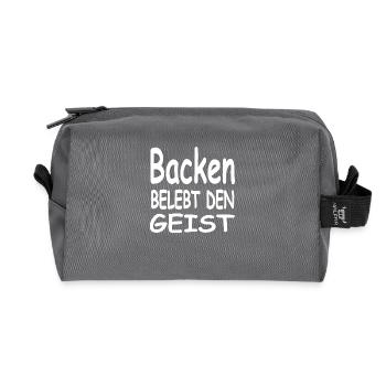 Bake - Recycled Toiletry Zip Bag - anthracite - Front