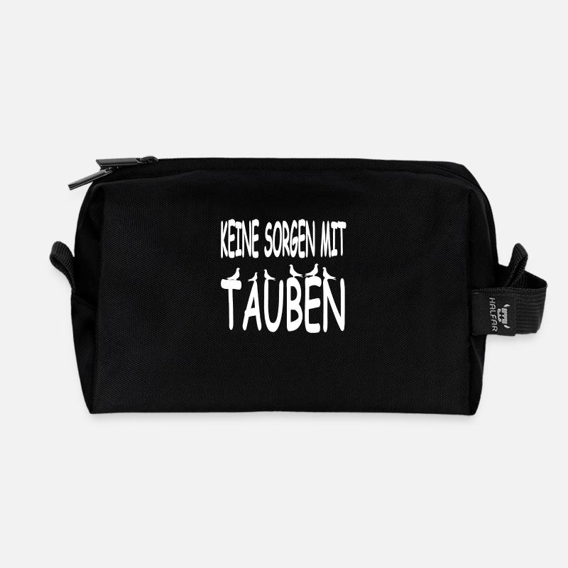 Tauben - Recycelte Kulturtasche - Schwarz