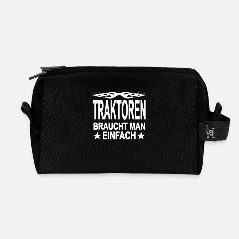 Traktor - Recycelte Kulturtasche - Schwarz