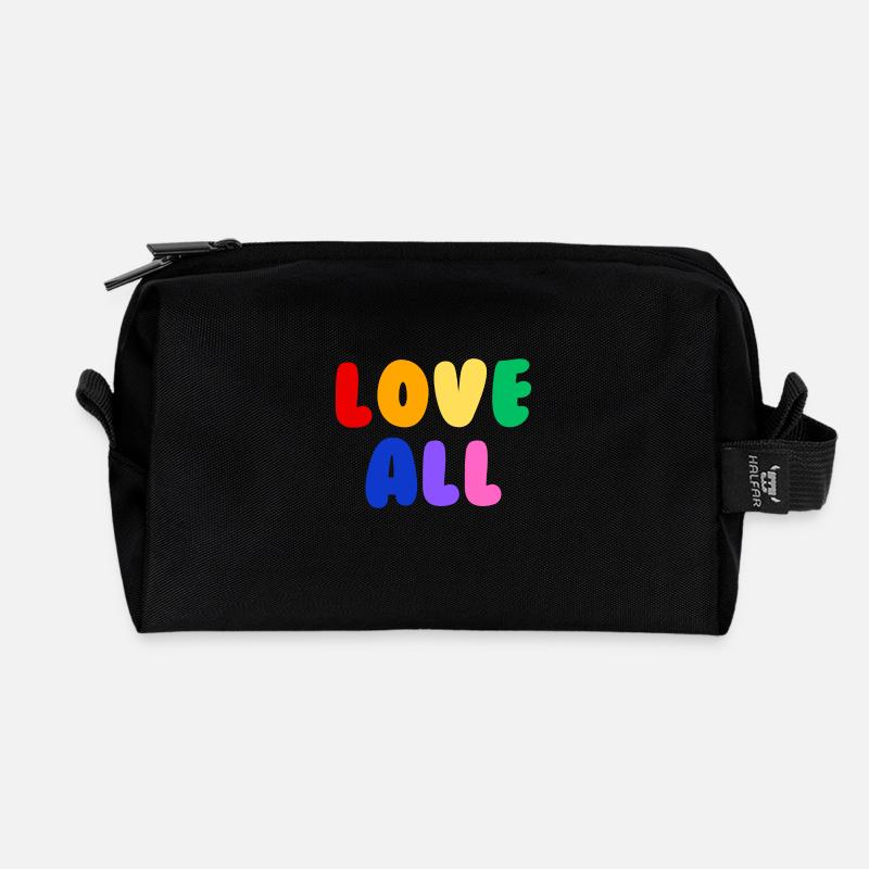 Love all Pride - Recycled Toiletry Zip Bag - black
