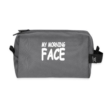 Face - Recycled Toiletry Zip Bag - anthracite - Front