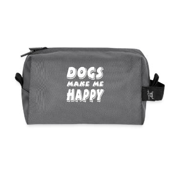 Canine - Recycled Toiletry Zip Bag - anthracite - Front