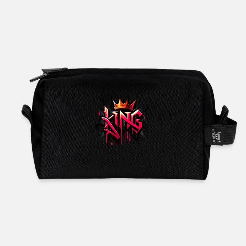 King 1 - Recycled Toiletry Zip Bag - black