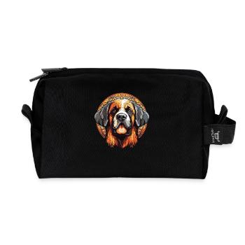 Chien de chasse Bernandiner - Trousse de toilette en tissu recyclé - noir - Devant