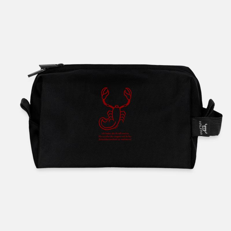 Sternzeichen Skorpion - Recycelte Kulturtasche - Schwarz