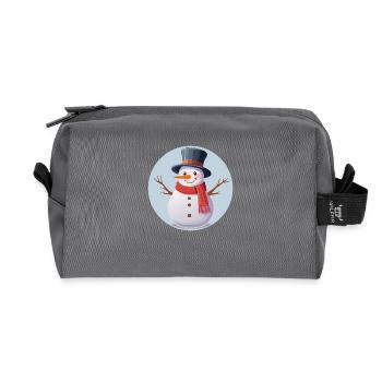 Bonhomme de neige - Trousse de toilette en tissu recyclé - anthracite - Devant