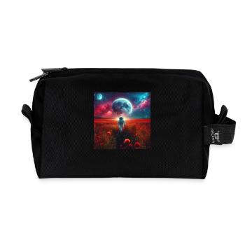 Walking astronaut - Recycelte Kulturtasche - Schwarz - Vorne