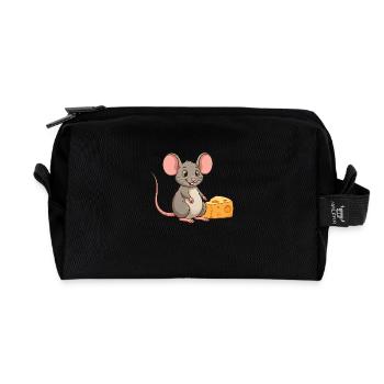 Souris - Trousse de toilette en tissu recyclé - noir - Devant