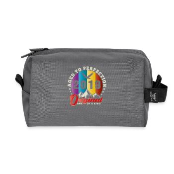 Perfection 2019 -5e anniversaire,Original - Trousse de toilette en tissu recyclé - anthracite - Devant