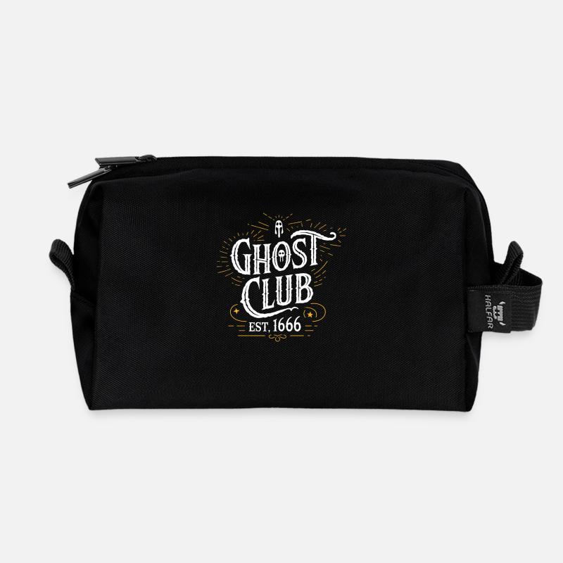Ghost Club Est 1666 Halloween - Recycelte Kulturtasche - Schwarz