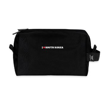 J’adore la Corée du Sud - Trousse de toilette en tissu recyclé - noir - Devant