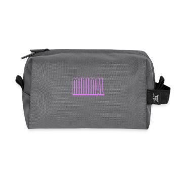 Minimal Purple - Recycled Toiletry Zip Bag - anthracite - Front