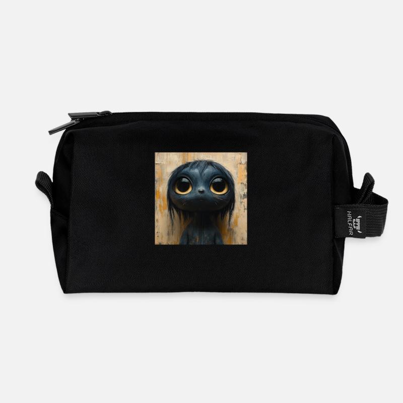 Alien Pet - Recycled Toiletry Zip Bag - black