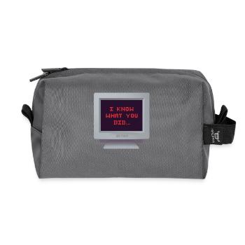 CRT design - The witness - Recycled Toiletry Zip Bag - anthracite - Front