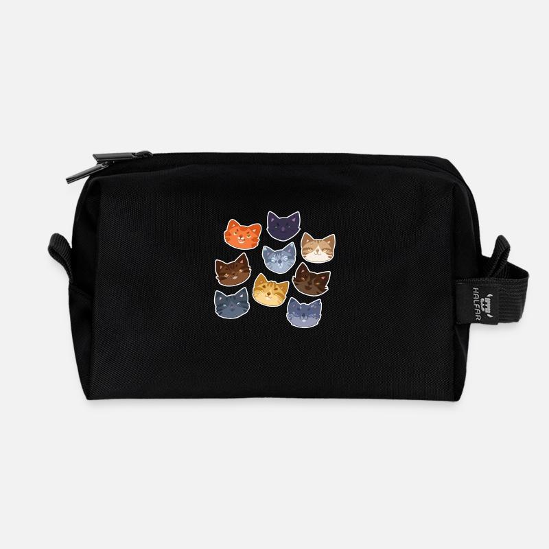 Katzen Warrior Cats Jayfeather Firestar Lionblaze - Recycelte Kulturtasche - Schwarz