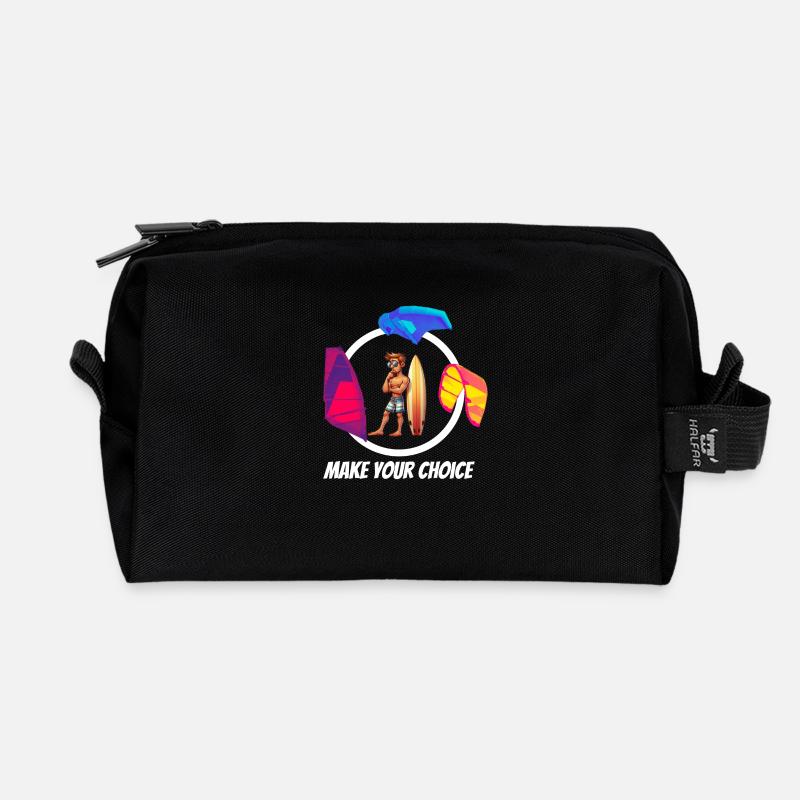 Make your choice wind kite wing transparent - Trousse de toilette en tissu recyclé - noir
