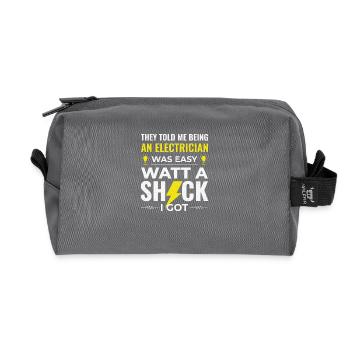 Elektriker Humor Elektrotechniker Ingenieur - Recycelte Kulturtasche - Anthrazit - Vorne