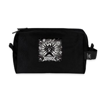 person struggling to juggle multiple tasks - Recycled Toiletry Zip Bag - black - Front