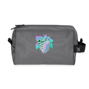 Framboise psychédélique coulante - Trousse de toilette en tissu recyclé - anthracite - Devant