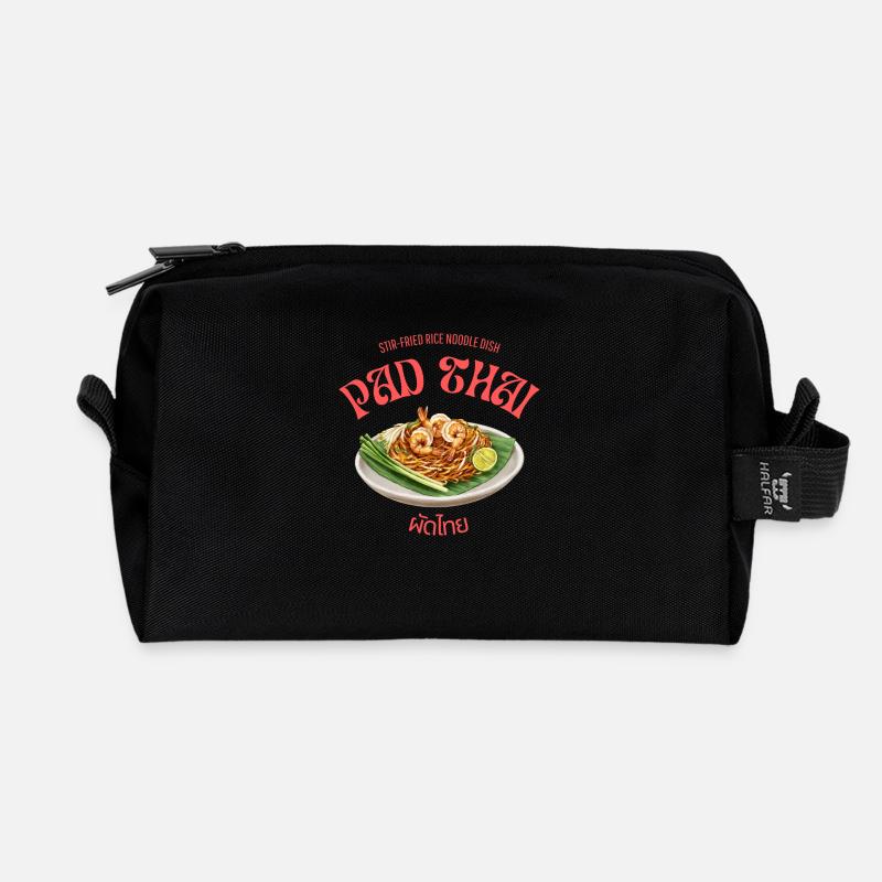 Pad Thai - Recycelte Kulturtasche - Schwarz