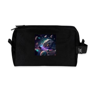Weltraumschrott - Recycelte Kulturtasche - Schwarz - Vorne