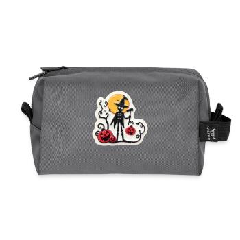 Gruseliges Halloween - Recycelte Kulturtasche - Anthrazit - Vorne