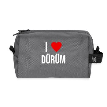 I LOVE DÜRÜM - Recycled Toiletry Zip Bag - anthracite - Front
