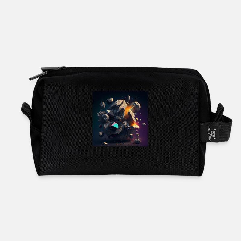 Kosmischer Ausbruch - Recycelte Kulturtasche - Schwarz
