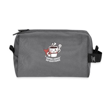 Everyday superheroes - Recycled Toiletry Zip Bag - anthracite - Front