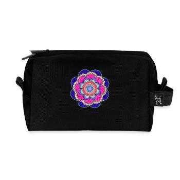 Purple Mandala - Recycelte Kulturtasche - Schwarz - Vorne
