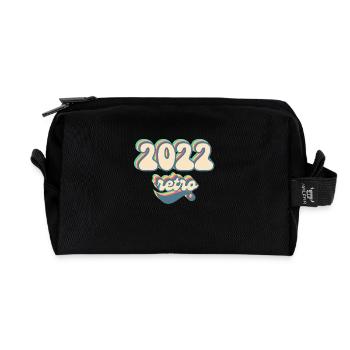 Retro-Geschenkidee 2022 - Recycelte Kulturtasche - Schwarz - Vorne