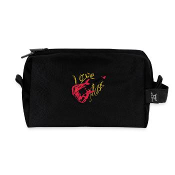 Love Music - Recycelte Kulturtasche - Schwarz - Vorne