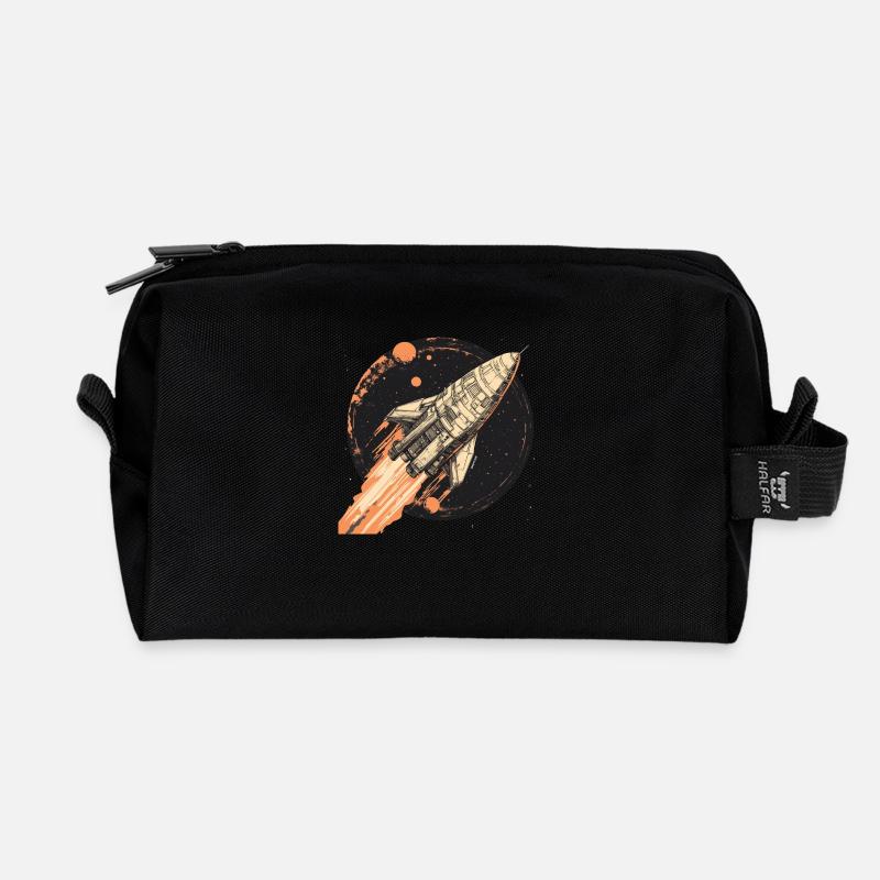 Mission Mars: Aufbruch ins Unbekannte! - Recycelte Kulturtasche - Schwarz