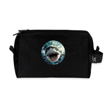 Attack of the Deep: The Ultimate Predator! - Recycled Toiletry Zip Bag - black - Front