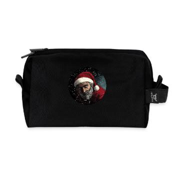 Dunkler Santa: Geheimnisvolle Weihnachten - Recycelte Kulturtasche - Schwarz - Vorne
