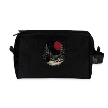 Mysticisme de la Nuit Rouge - Trousse de toilette en tissu recyclé - noir - Devant